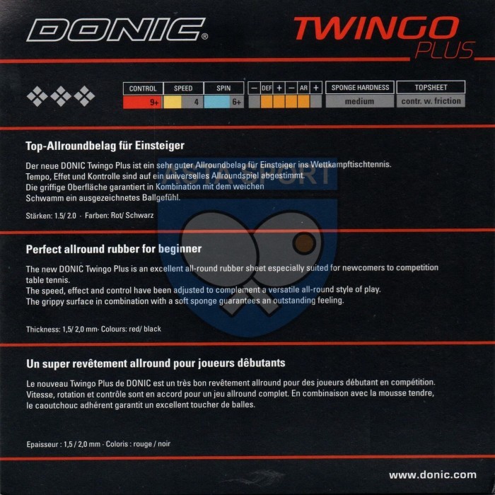 Donic Twingo Plus / Karet Bet Tenis Meja Pingpong