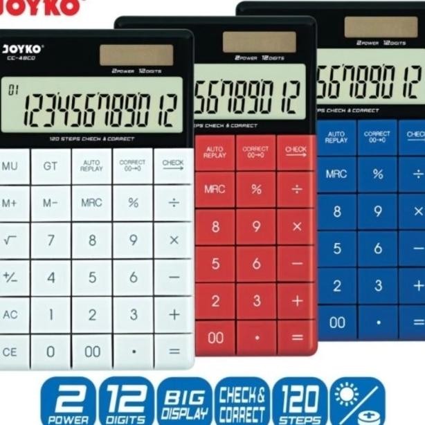 

Kalkulator Meja Joyko Cc-48Co Che & Correct / Calculator Warna Cek Ulang