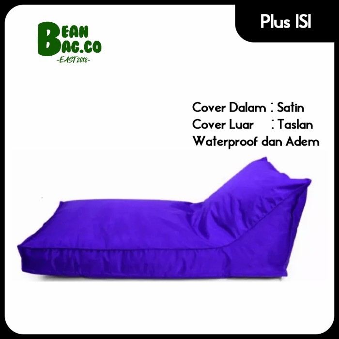 Bean Bag Long Chair Murah Meriah + Isinya, WATERPROOF.