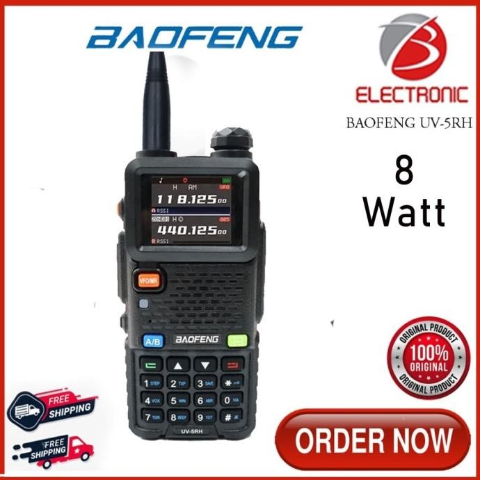 HT BAOFENG BAOFENG UV-5RH 8 Wat / HT DUAL BAND BAOFENG TERBARU
