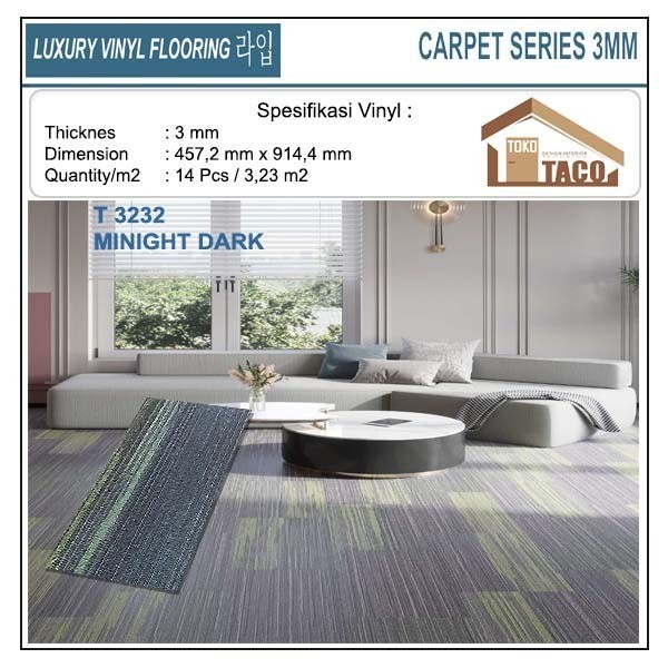 lantai vinyl motif karpet T3232 LAIV interior tebal 3mm/box
