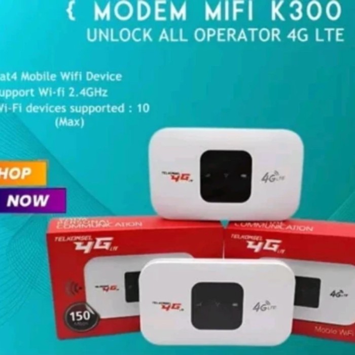 Promoo MODEM WIFI 4G ALL OPERATOR FREE KARTU BY.U K300