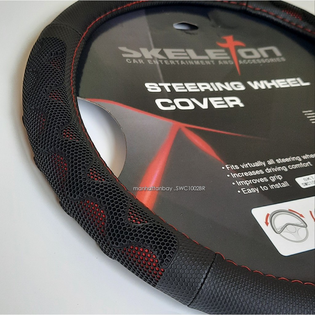 Cover Stir / Bungkus Stir Sarung Stir Mobil Universal Skeleton SKT-A SWC1002BR