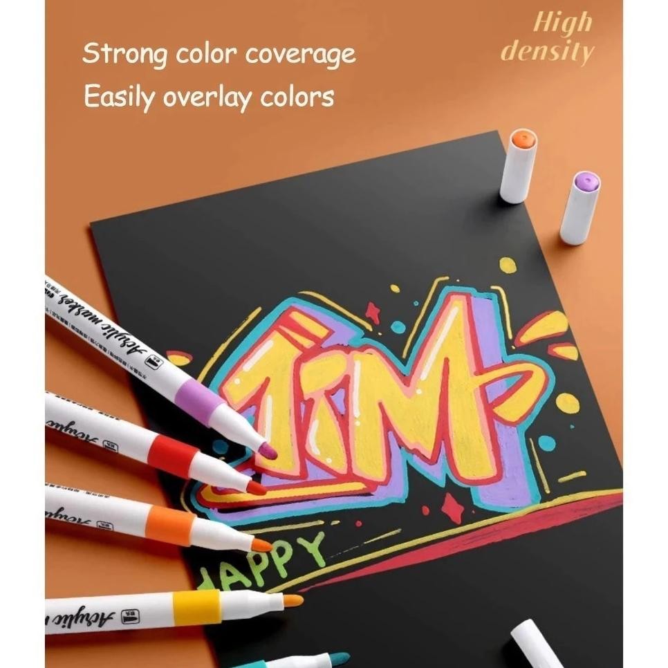 

Kugoo Akrilik Marker Set Spidol Akrili Painter Diy Painting Warna Cepat Kering Tahan Air Menggambar Kreativitas Seni Edukasi Anak 36/48/60/80 Colors