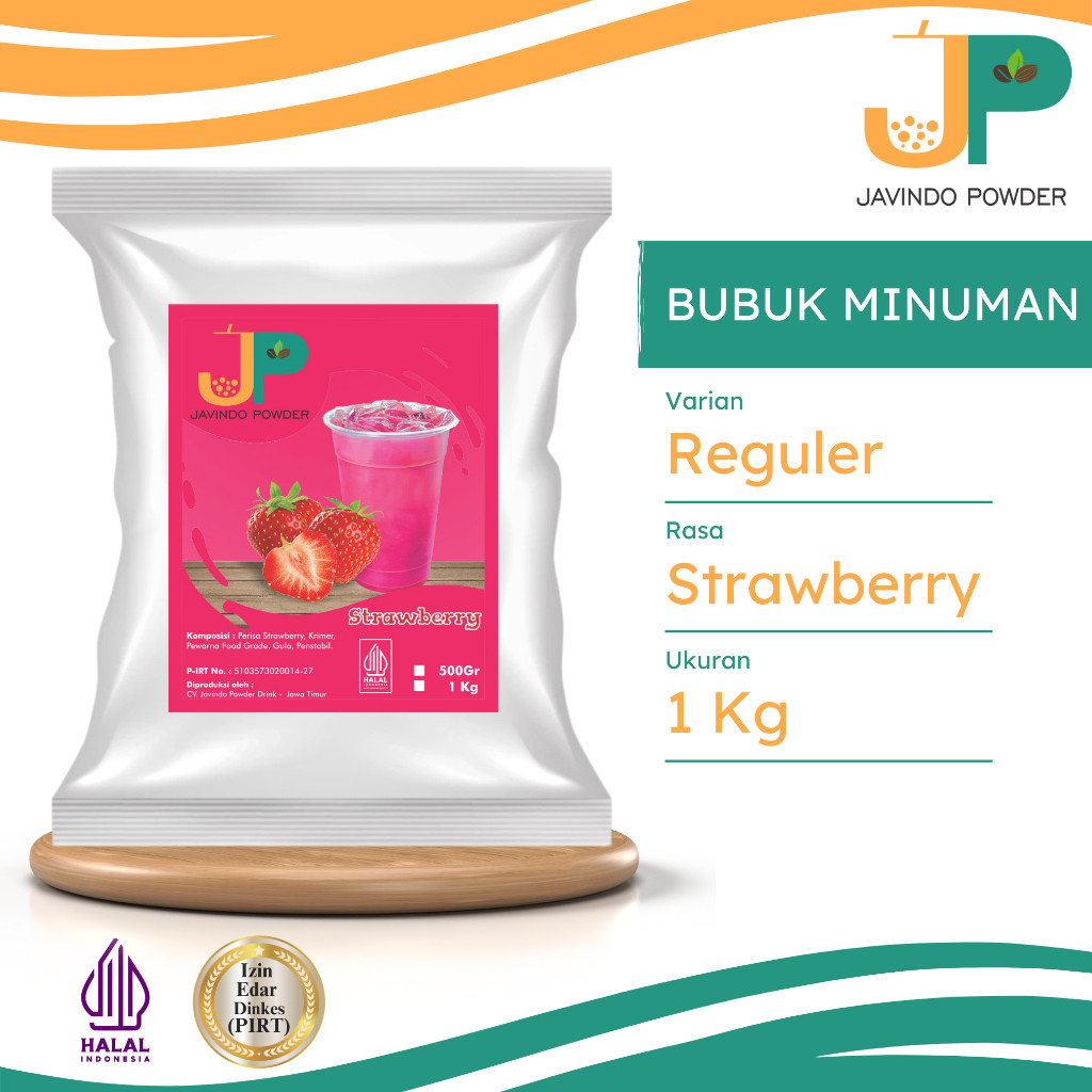 

JAVINDO Bubuk Minuman Reguler Rasa Strawberry 1 Kg Javindo Powder