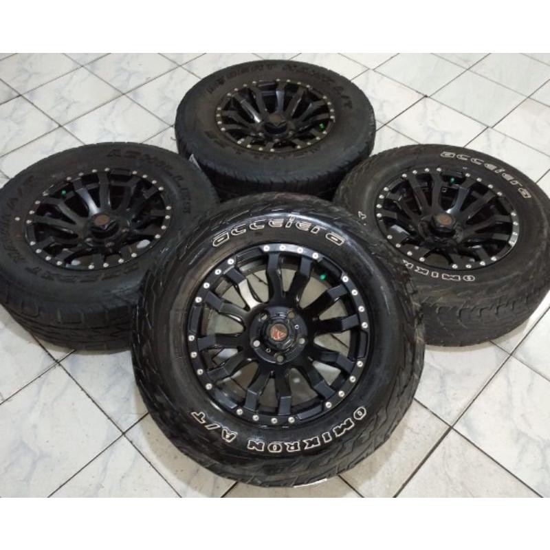 Velg Variasi Pelek Mobil Off-Road Burneh Ring 15X7 Pcd 5X114 Black Velg Aja Buat Inova Terios Xpande