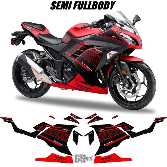 Decal Striping Kawasaki Ninja 250 Fi Old / Variasi Decal Ninja 250 Fi