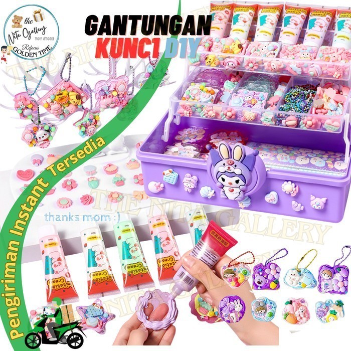 

505pcs Gantungan Kunci Akrilik Set artu Stiker Mainan Anak Perempuan -