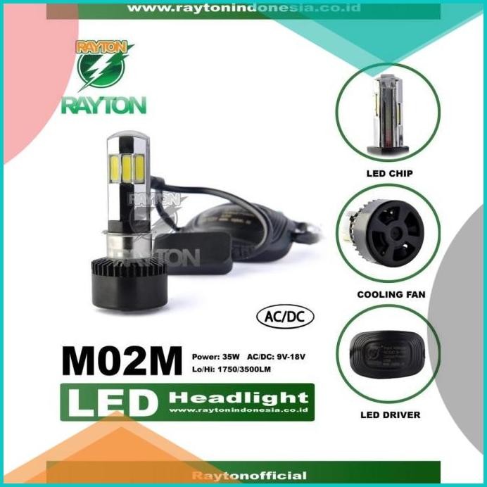 Lampu Motor Depan LED Headlamp AYOTO 6 Sisi AC DC motor Bebek Metic Sa
