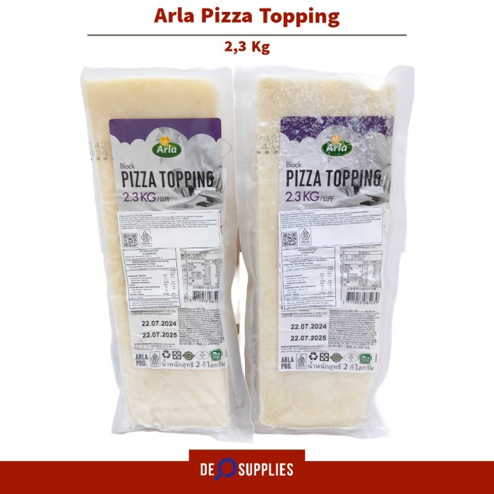 

Arla Mozzarella Pizza Topping 2.3kg Keju Mozarella Lumer Halal 2,3 kg