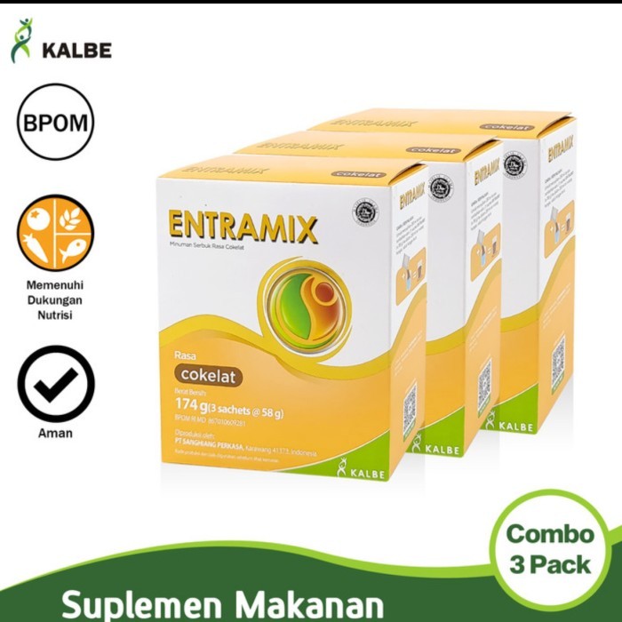 

3 Box ENTRAMIX (3x 174 gram) - Nutrisi Khusus Lengkap Untuk Dewasa & Lansia