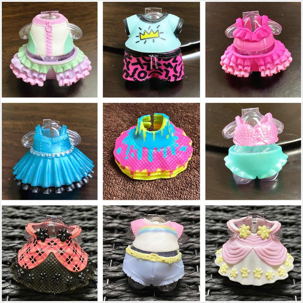 choose 1 piece original dresses clothes suits for lols 8cm big sister doll punk boy unicorn dress ou