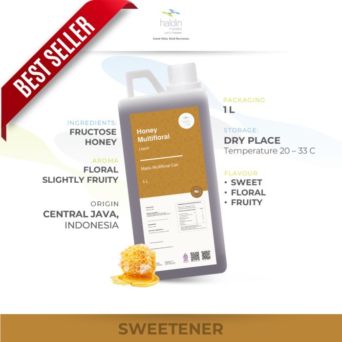 

haldinfoods Madu Multiflora 100% Alami Honey - 1 liter