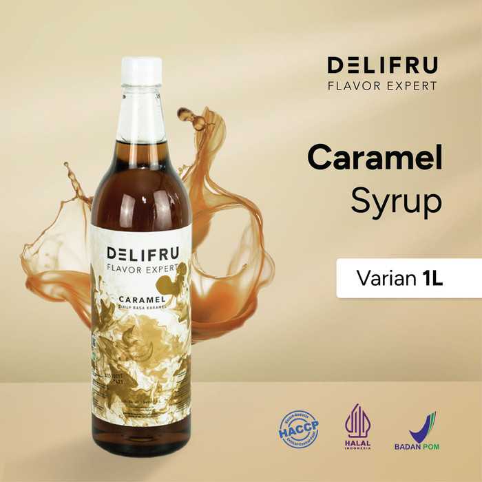 Delifru Syrup Caramel - Sirup Karamel 1 Liter