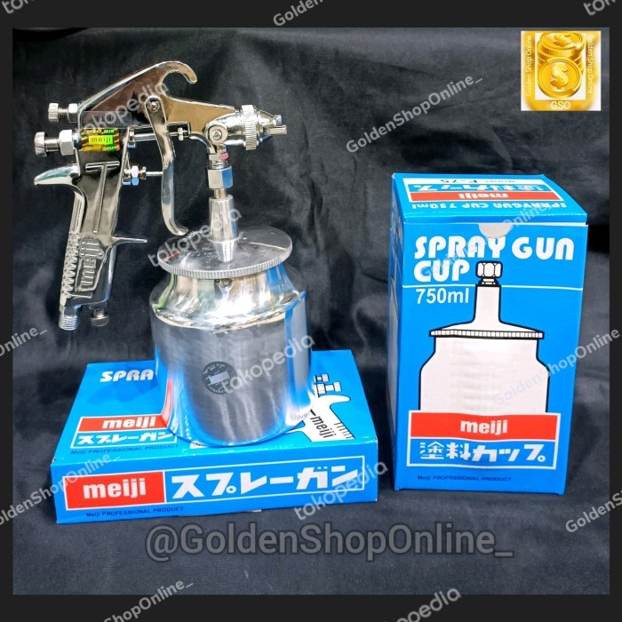 Spray Gun F75 Tabung Bawah Meiji