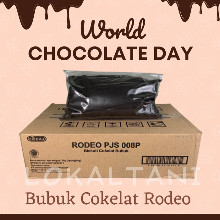 

Rodeo Biskuit Coklat Bubuk/ Remahan Biskuit coklat/ 5 x 1 KG