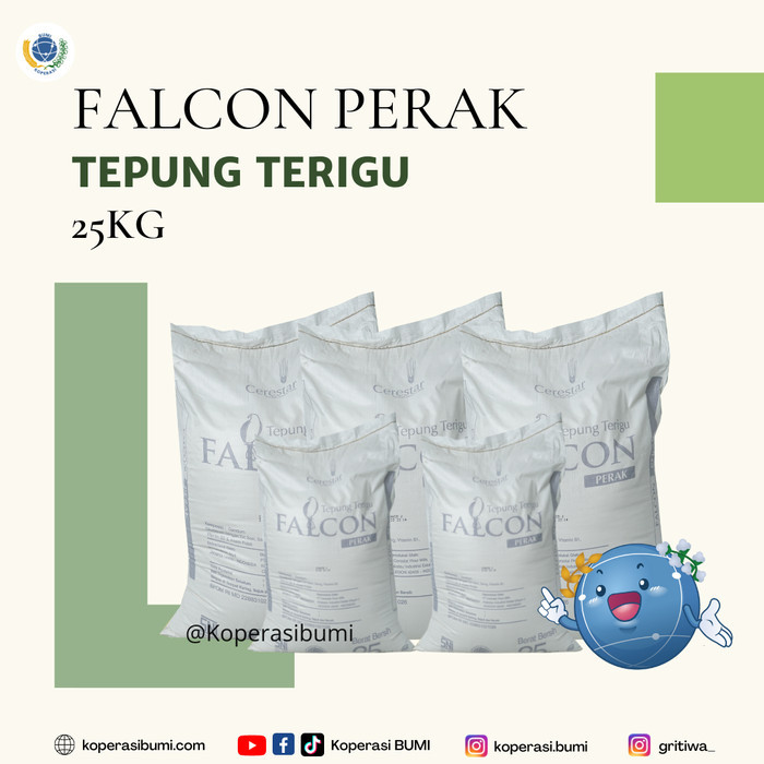 

Tepung Terigu Kabulinco Falcon Perak 25 Kg