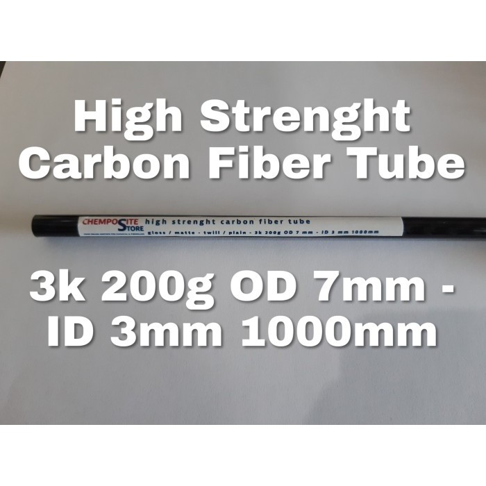 carbon fiber tube - pipa karbon fiber diameter 7mm - 50mm panjang 1m