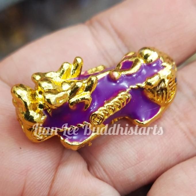 

Buruan beli] mote beads pixiu phixiu piyao ungu metal crom emas uk 3 cm