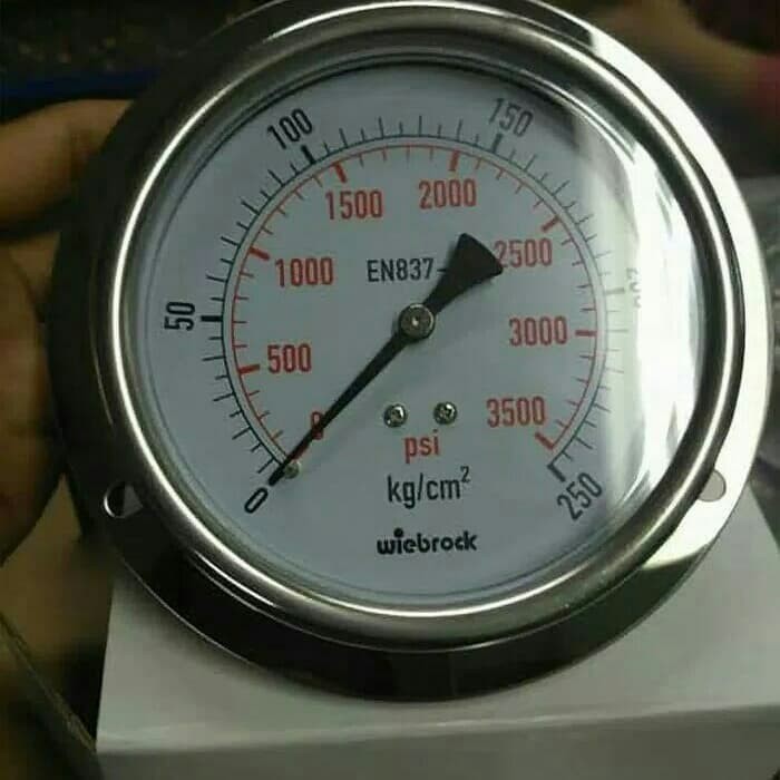 Pressure Gauge 2 1/2" Range 250Kg/3500Psi