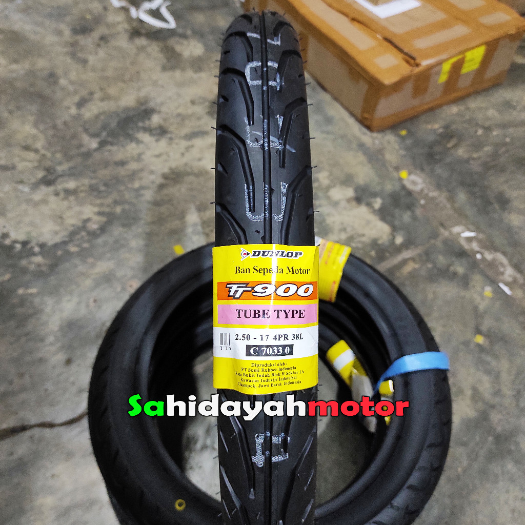 BAN DUNLOP TT900 250- 17 275-17 TUBETYPE (BUKAN TUBELESS) BAN MOTOR BEBEK JUPITER Z VEGA R NEW VEGA 