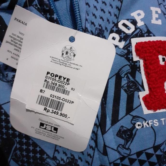 JACKET / JAKET ANAK POPEYE KIDS ORIGINAL HOODIE ANAK
