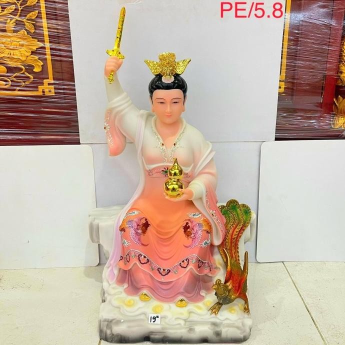 $$$$] patung dewi ciutiansienni / kiu tian / jiu tian xuan nu marmer 19 inch