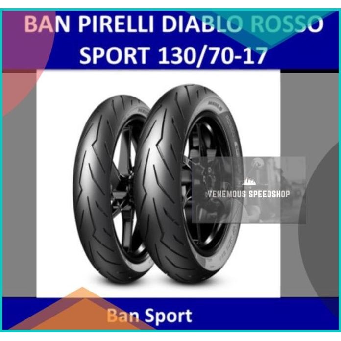 Ban Pirelli Diablo Rosso Sport Ukuran 130/70-17 (Tubeless) 11OKTZ4 per