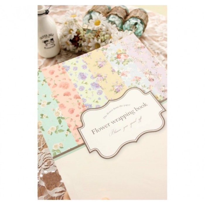 

*****] Kertas Kado Wrapping Paper Shabby Chic Flower Wrapping Book