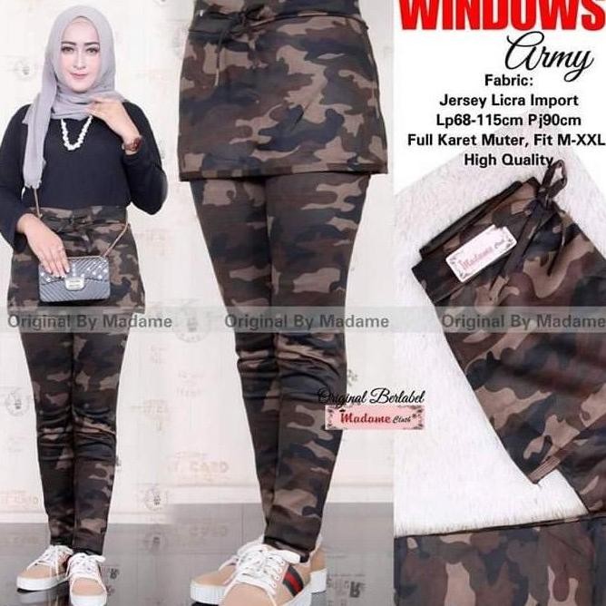 Celana Senam Loreng Rok Army