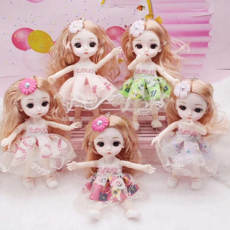 17cm fashion pretty princess doll pendant fun birthday gift for girls children's schoolbag decoratio