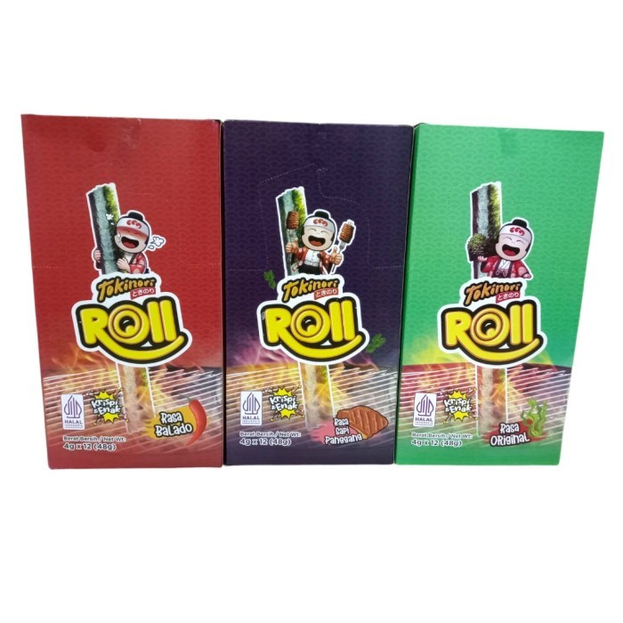 

Rumput Laut Seaweed Nori Snack Crispy Tokinori Roll Rasa Original (Box)