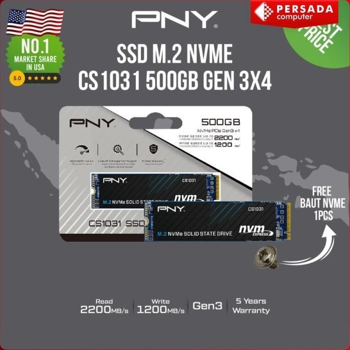 TERLARIS - SSD PNY CS1031 256GB I 512GB I 1TB M.2 NVMe PCIe Gen3 x4