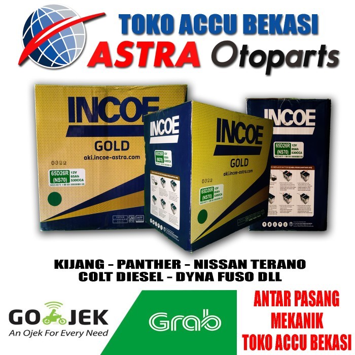 Incoe Gold Ns70 Aki Mobil Kijang Panther Nissan Terano Colt Dyna Fuso