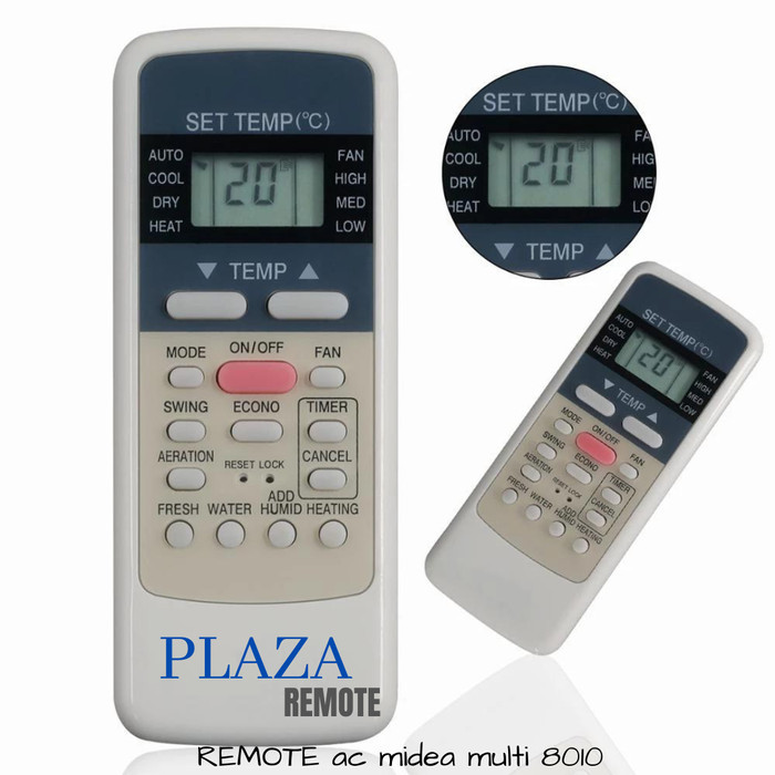 REMOTE REMOT AC MIDEA MULTI SPLIT INVERTER STD 1PK 1/2PK