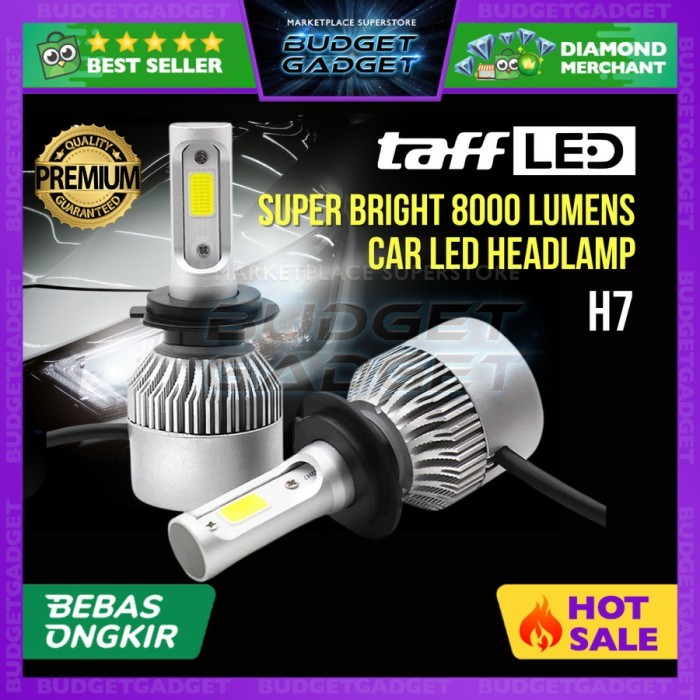 LAMPU MOBIL LED COB HEADLIGHT 8000LM 880/881/H27 2PCS - S2