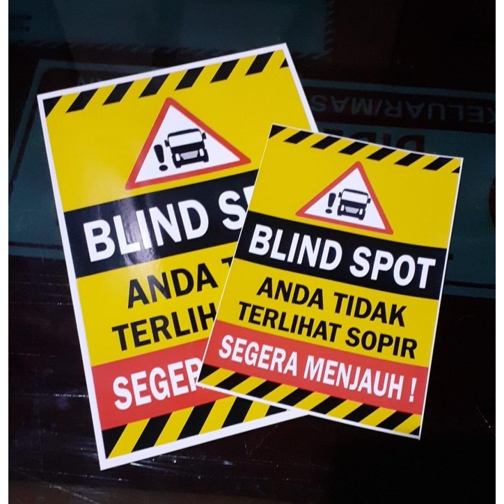 STIKER BLIND SPOT TRUK/ WASPADA BAHAYA BLIND SPOT KENDARAAN