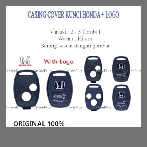 CASING KUNCI HONDA JAZZ BRIO MOBILIO ORIGINAL OEM - HITAM COVER