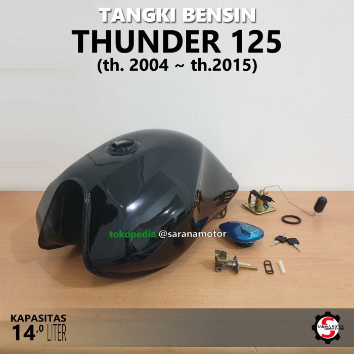 Tangki Bensin Tengki Motor Thunder 125 Hitam Tebal