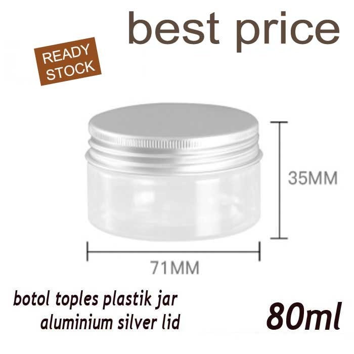 PROMO SPECIAL Botol Plastik PET 80ml Wadah Pot Toples 80gram Jar 80 gram 80 ml