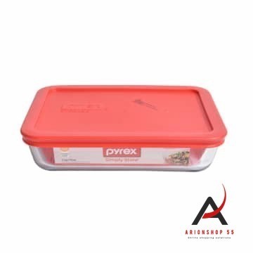 SALE Pyrex 709 Ml Simply Store Wadah Makanan kaca dengan tutup Merah