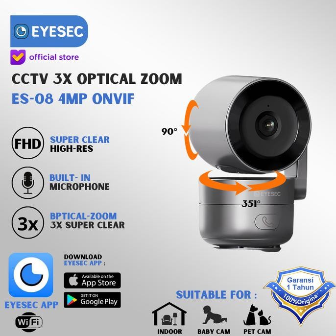 EYESEC CCTV Indoor 4MP 3x Optical Zoom TUYA APP