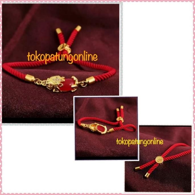 

Ready Gelang Pixiu Ruby Eropa Merah