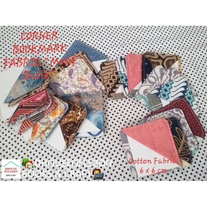 

Andra - P 36 Corner Bookmark/Fabric Bookmark - Pembatas Buku Kain Batik G Qx