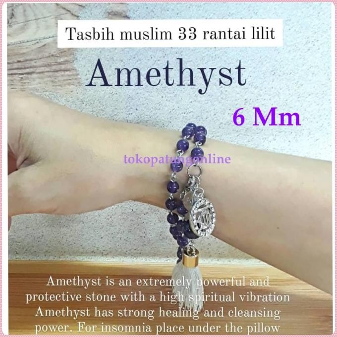 

Ready Gelang Tasbih Muslim 33 Amethyst