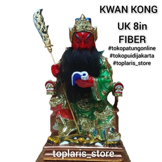 

Ready Patung kwan kong Duduk 8in Fiber 022 New