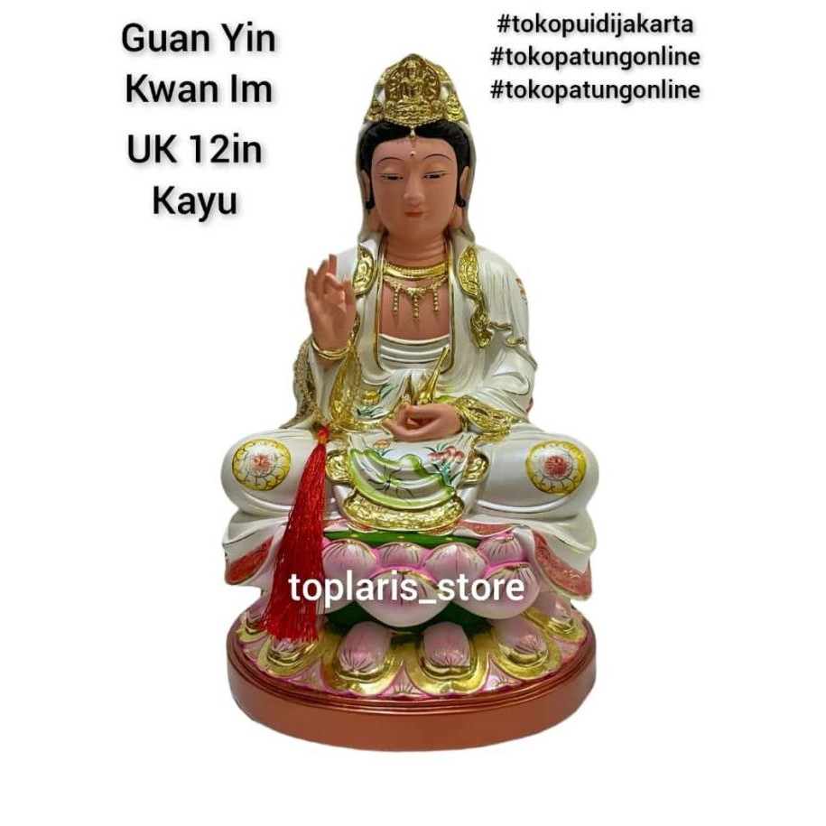 

Ready Patung Kwan Im 12in Kayu 022