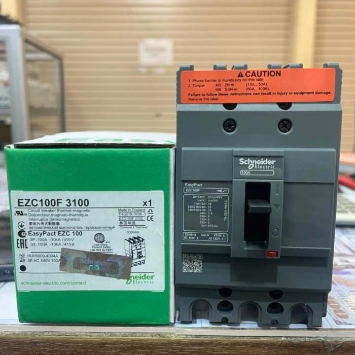 Mccb Schneider New Original Ezc100F 100A 3Phase/Breaker Mccb Schneider 100A