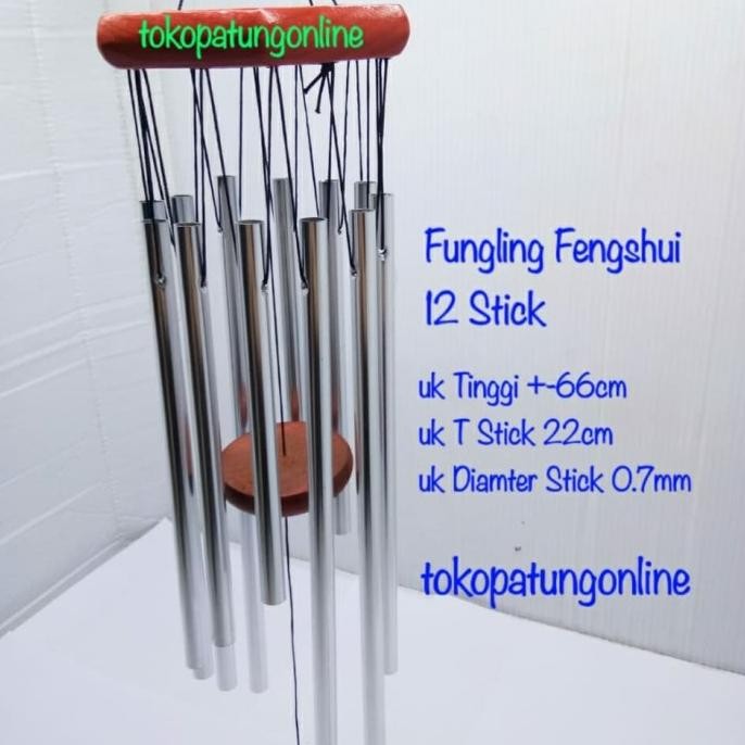 

Ready Fungling Lonceng Angin 12 Stick Fengshui