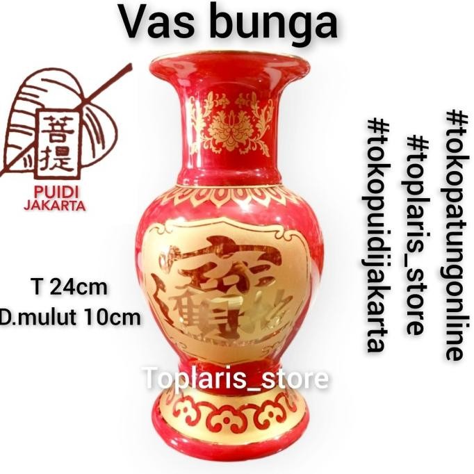 

Ready Vas Bunga Chao Chai Merah 024